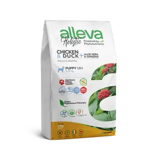 Alleva Holistic – Puppy | Pollo & Anatra + Aloe Vera & Ginseng