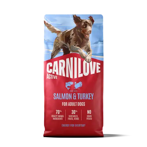 Carnilove ACTIVE Dry Food Made with Salmon & Turkey for Adult Dogs
