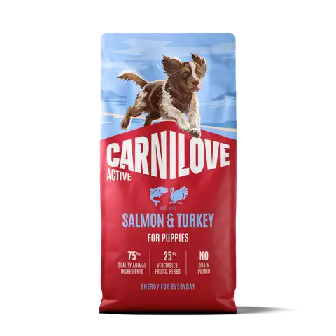 Carnilove ACTIVE Dry Food Made with Salmon & Turkey for Puppies
