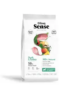 Dibaq Sense Dibaq Sense Grain Free Duck and Turkey Light or Senior