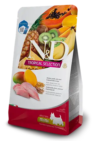 Farmina Chicken, spelt, oats and tropical fruits Adult Mini