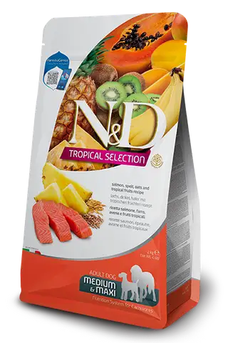 Farmina Salmon, spelt, oats and tropical fruits Adult Medium & Maxi