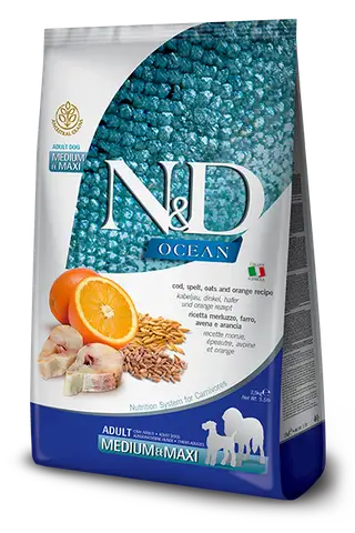 Farmina Cod, Spelt, Oats & Orange Adult Medium & Maxi