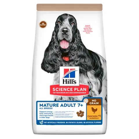 Hill's Hill’s Science Plan No Grain Mature Adult krmivo pro psy s kuřetem — bez obilovin