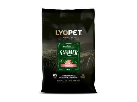 Lyopet Farmer Puppy Starter Salmon granule pro štěňata od 4. týdne s lososem