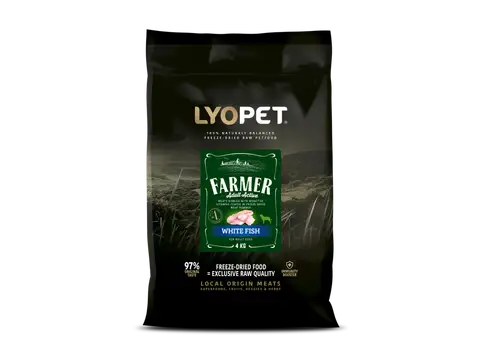 Lyopet Farmer Active White Fish granule pro aktivní psy s bílou rybou