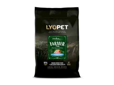 Lyopet Farmer Puppy Mini Salmon granule pro štěňata malých plemen s lososem