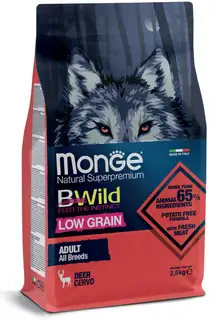 Monge Monge Bwild Low Grain All Breeds Adult Dog Deer