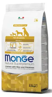 Monge Monge Natural Superpremium All breeds Adult Monoprotein Chicken with Rice and Potatoes