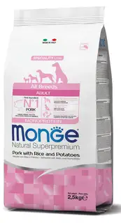Monge Monge Natural Superpremium All breeds Adult Monoprotein Pork with Rice and Potatoes