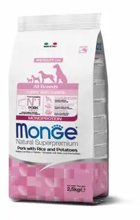 Monge Monge Natural Superpremium All breeds Puppy and Junior Monoprotein Pork with Rice and Potatoes