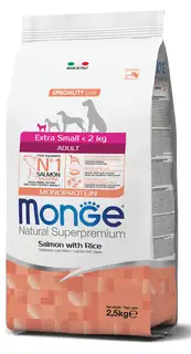 Monge Monge Natural Superpremium Extra Small Adult Monoprotein Salmon with Rice