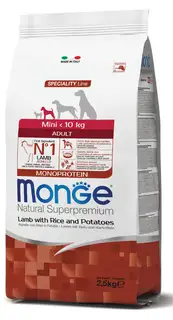 Monge Monge Natural Superpremium Mini Adult Monoprotein Lamb with Rice and Potatoes