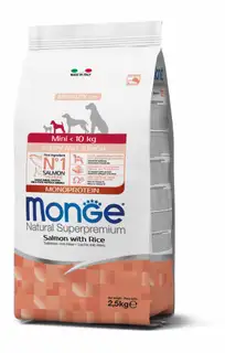 Monge Monge Natural Superpremium Mini Puppy and Junior Monoprotein Salmon with Rice