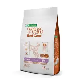 Nature's Protection Dry grain free food for junior dogs of small breeds with red coat, with salmon