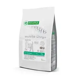 Nature's Protection Dry grain free pet food with insect for dogs of all sizes and life stages with white coat