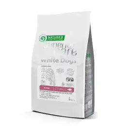 Nature's Protection Dry grain free pet food with white fish for growing dogs of all sizes with white coat