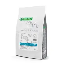 Nature's Protection Dry grain free pet food with white fish protein for dogs of all sizes and lifestages with white coat