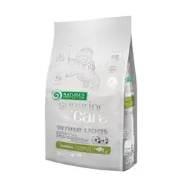 Nature's Protection Dry grain free pet food with white fish protein for puppy dogs of small breeds with white coat