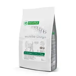 Nature's Protection Dry pet food with insect for dogs of all sizes and life stages with white coat