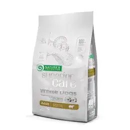 Nature's Protection Dry pet food with lamb protein for adult dogs of small and mini breeds with white coat
