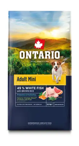 Ontario Ontario Adult pro malá plemena bílá ryba s hnědou rýží