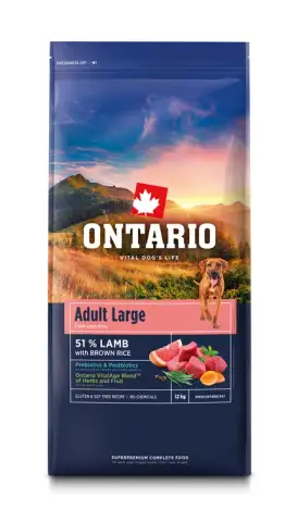 Ontario Ontario Adult pro velká plemena jehněčí s hnědou rýží