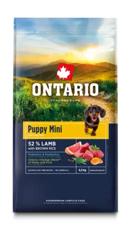 Ontario Ontario Puppy & Junior pro malá plemena jehněčí s hnědou rýží