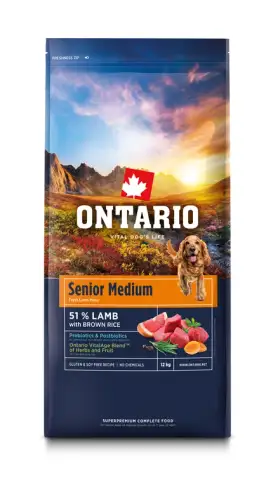 Ontario Ontario Senior pro střední plemena jehněčí s hnědou rýží