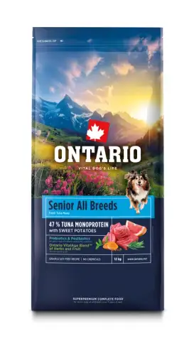 Ontario Ontario Senior pro všechna plemena tuňák monoprotein s batáty